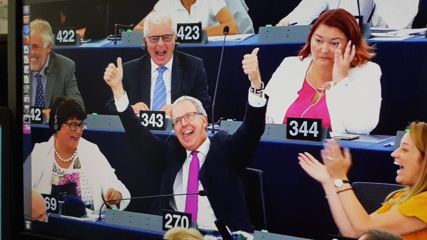 Axel Voss is very enthusiastic about a positive vote for his copyright directive in 2018.